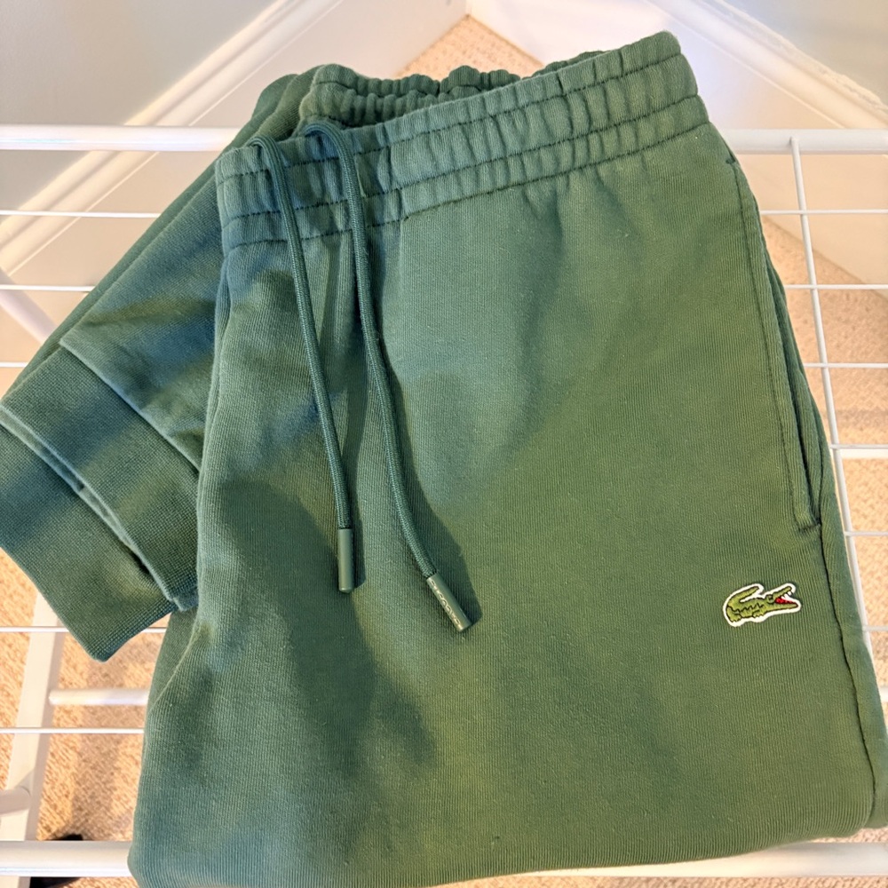 Lacoste Green Tapered Fit Sweatpants for Men